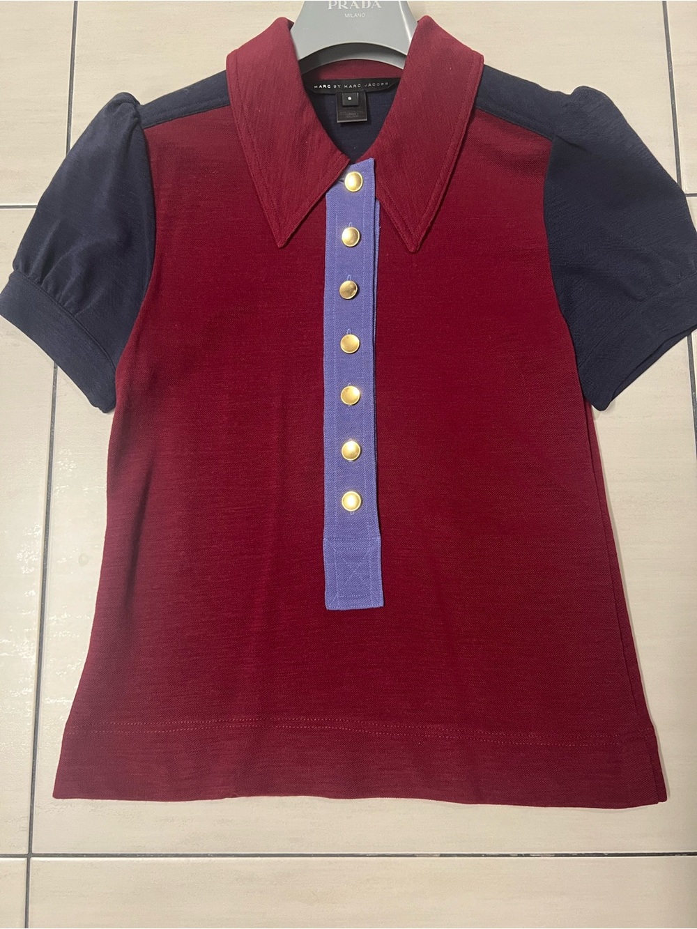 Marc by Marc Jacobs Rare Vintage Archival Colorblock Polo Top Size Small